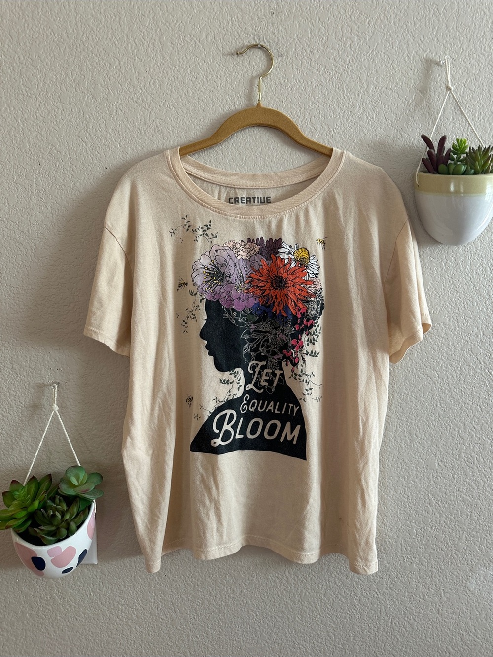 Creative Action Network Floral Womens Rights Let Equality Bloom Tee XL